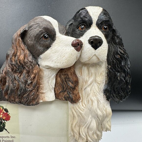Springer Spaniel 3D Photo Picture Frame Hand Painted Tabletop Dog Family 4"x6" - Picture 5 of 13